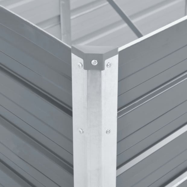 Garden Planter Galvanised Steel 160x40x45 Cm Grey Image 6