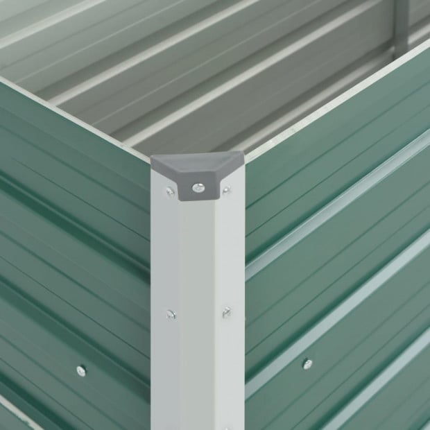 Garden Planter Galvanised Steel 160x40x45 Cm Green Image 2