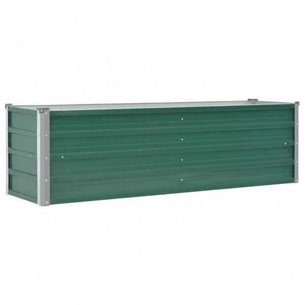 Garden Planter Galvanised Steel 160x40x45 Cm Green Image 3
