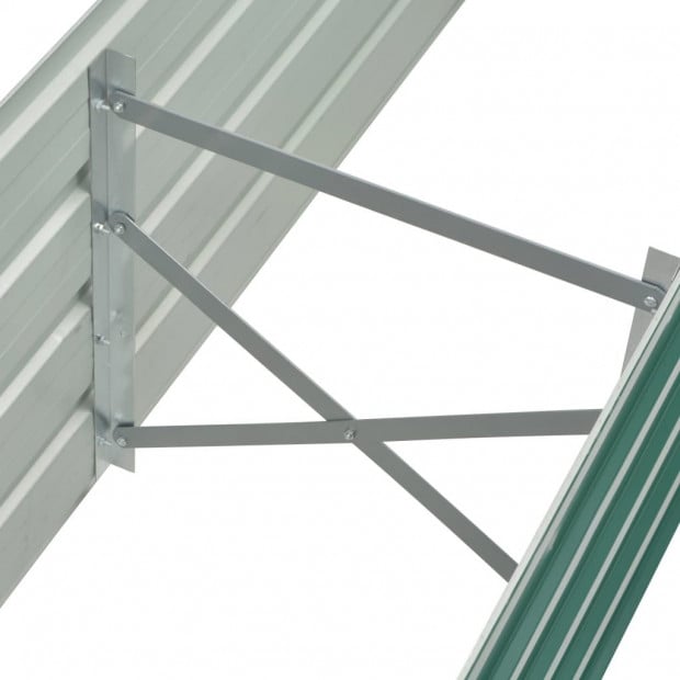 Garden Planter Galvanised Steel 160x40x45 Cm Green Image 6