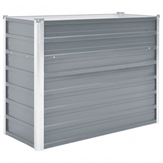 Garden Planter Galvanised Steel 100x40x77 Cm Grey Image 3