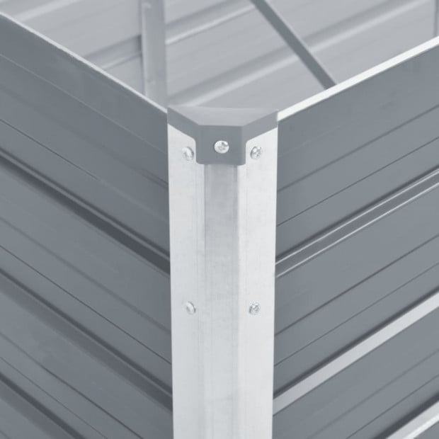 Garden Planter Galvanised Steel 100x40x77 Cm Grey Image 6