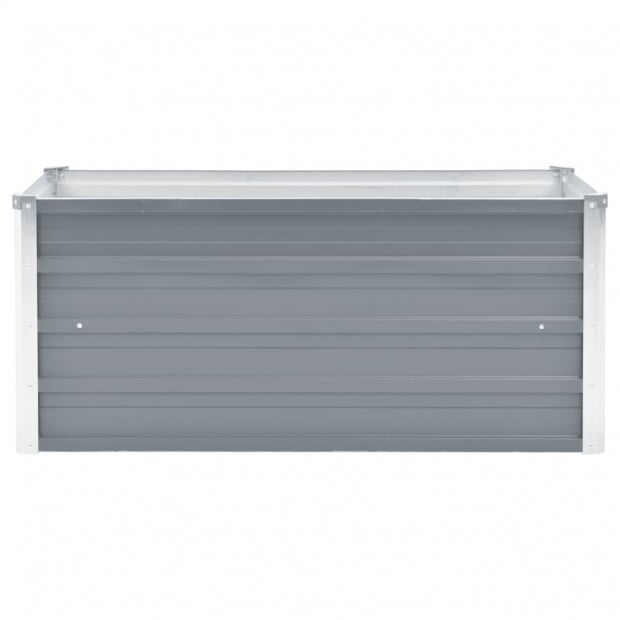 Garden Planter Galvanised Steel 100x40x45 Cm Grey Image 4