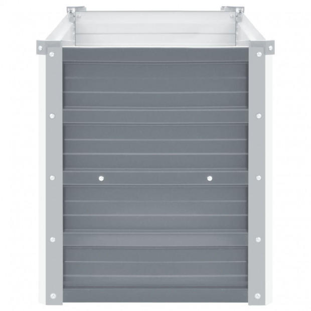 Garden Planter Galvanised Steel 100x40x45 Cm Grey Image 5