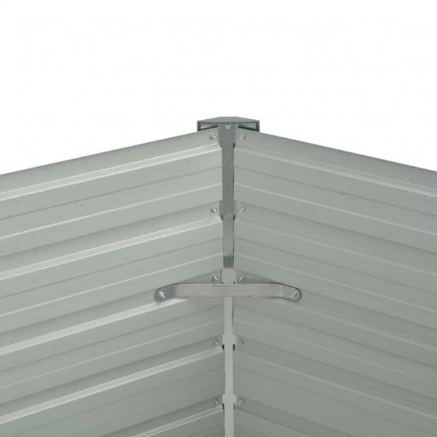 Garden Planter Galvanised Steel 129x129x77 Cm Green Image 5