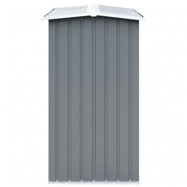 Garden Log Storage Shed Galvanised Steel 330x92x153 Cm Grey Image 4