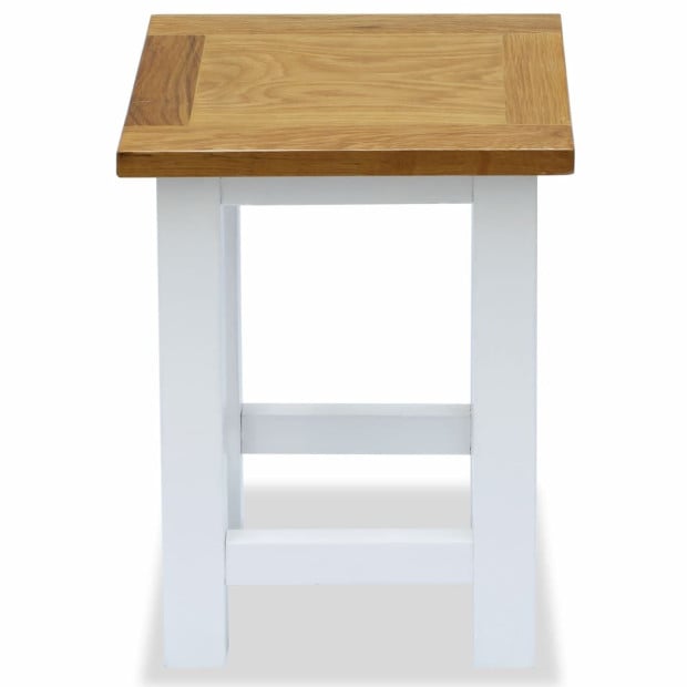End Table 27x24x37 Cm Solid Wood Image 2