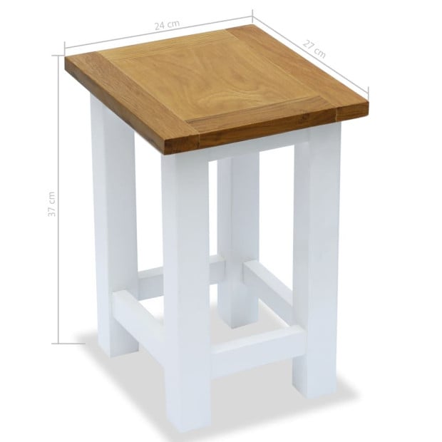 End Table 27x24x37 Cm Solid Wood Image 4