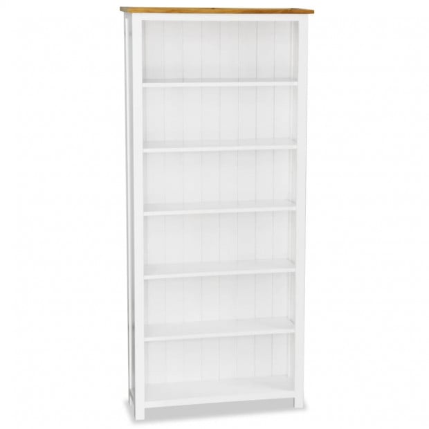 6-tier Bookcase 80x30x180 Cm Solid Oak Wood