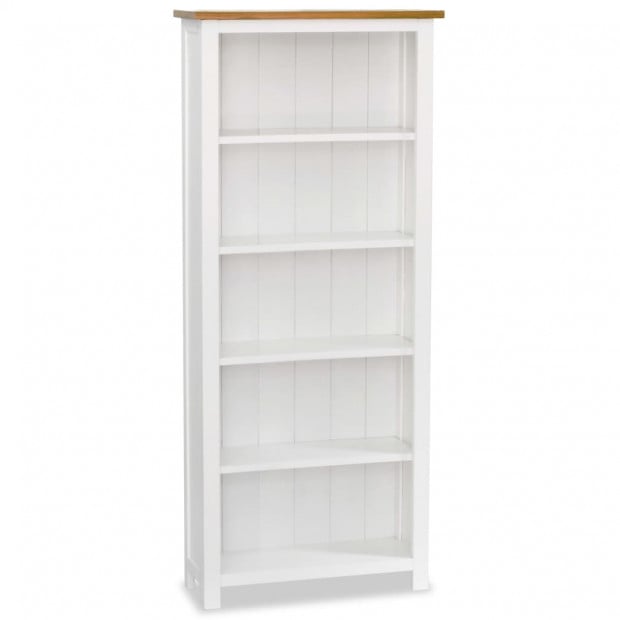 5-tier Bookcase 60x22.5x140 Cm Solid Oak Wood