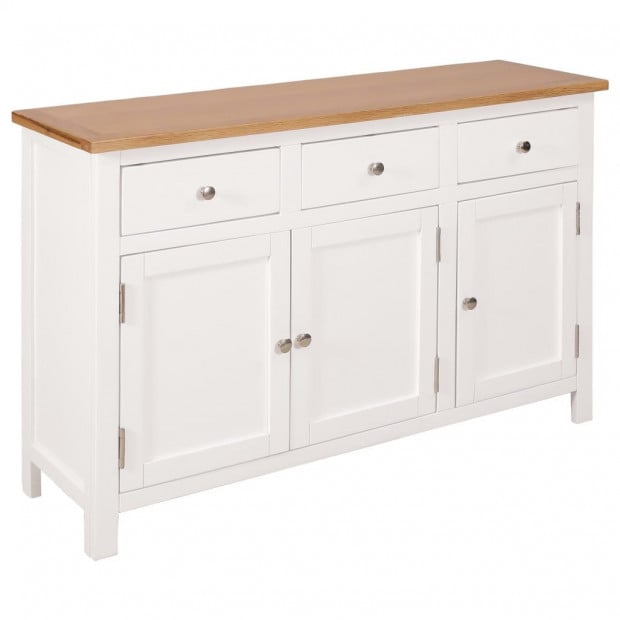 Sideboard 110x33.5x70 Cm Solid Oak Wood