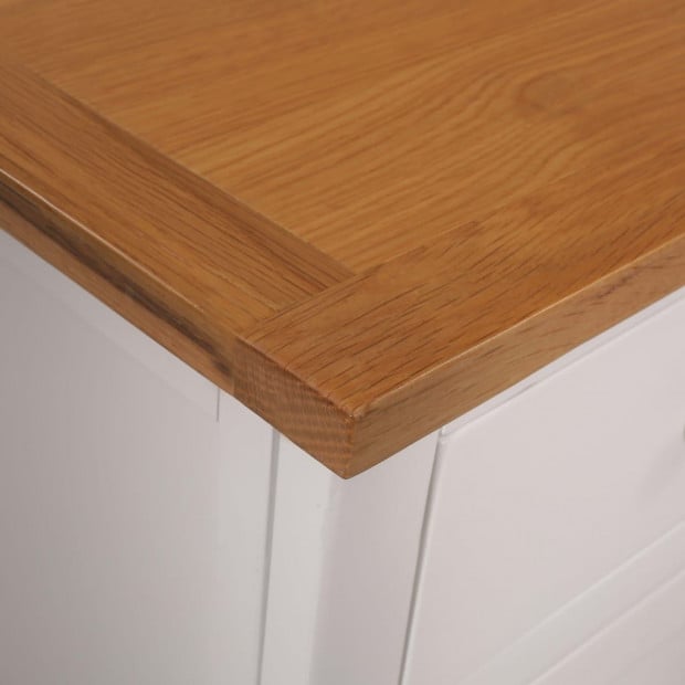 Sideboard 110x33.5x70 Cm Solid Oak Wood Image 2