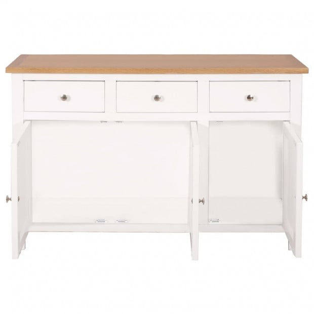 Sideboard 110x33.5x70 Cm Solid Oak Wood Image 5