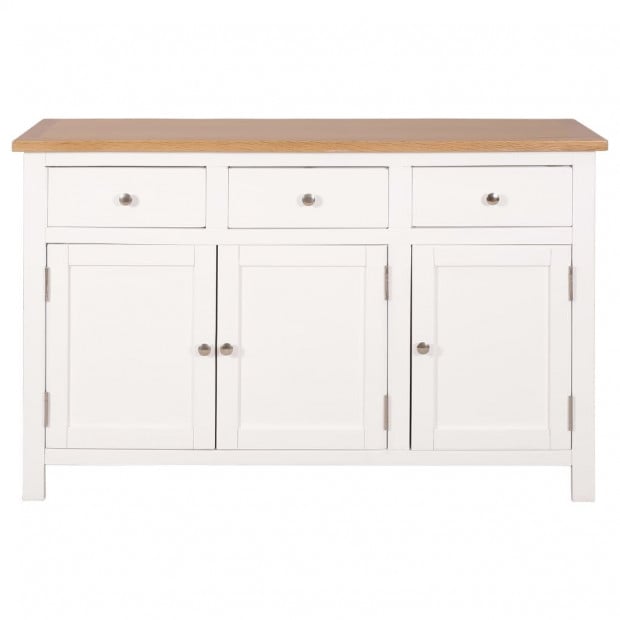 Sideboard 110x33.5x70 Cm Solid Oak Wood Image 6