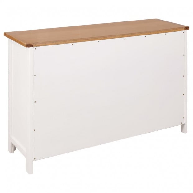 Sideboard 110x33.5x70 Cm Solid Oak Wood Image 8
