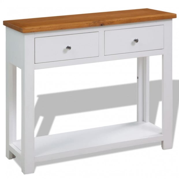 Console Table 83x30x73 Cm Solid Oak Wood