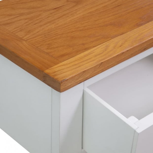 Console Table 83x30x73 Cm Solid Oak Wood Image 5