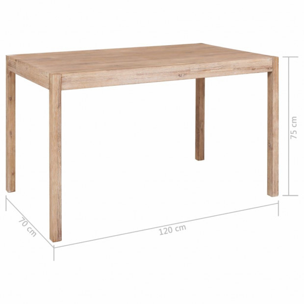 Dining Table 120x70x75 Cm Solid Acacia Wood Image 5