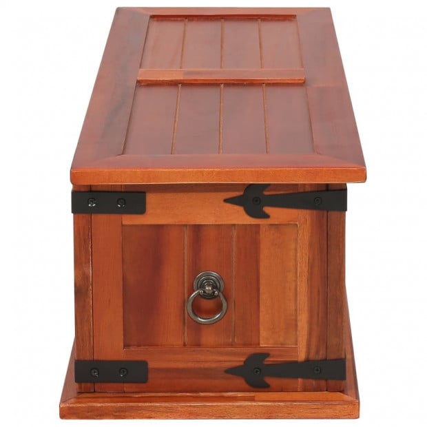 Storage Chest 60x25x22 Cm Solid Acacia Wood Image 6