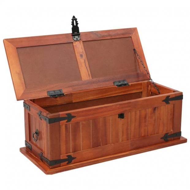 Storage Chest 60x25x22 Cm Solid Acacia Wood Image 7