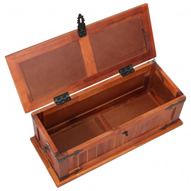 Storage Chest 60x25x22 Cm Solid Acacia Wood Image 8