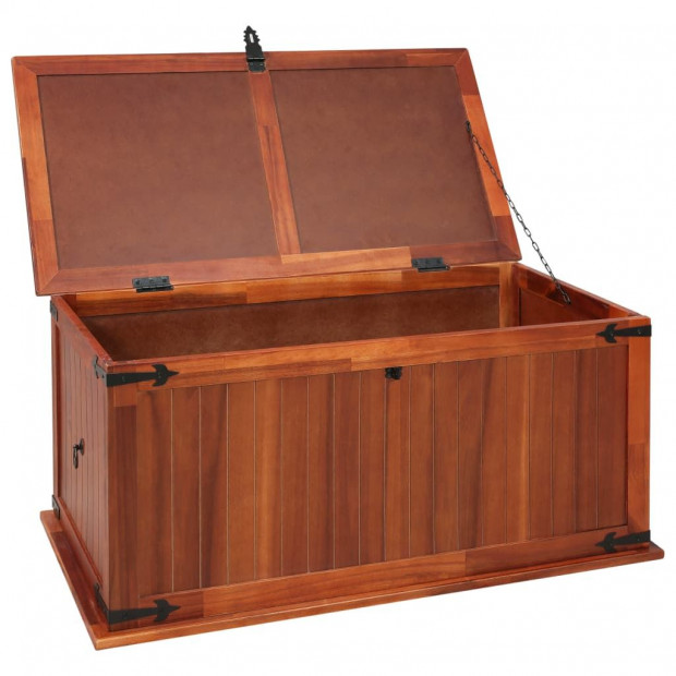 Storage Chest 79x34x32 Cm Solid Acacia Wood Image 7