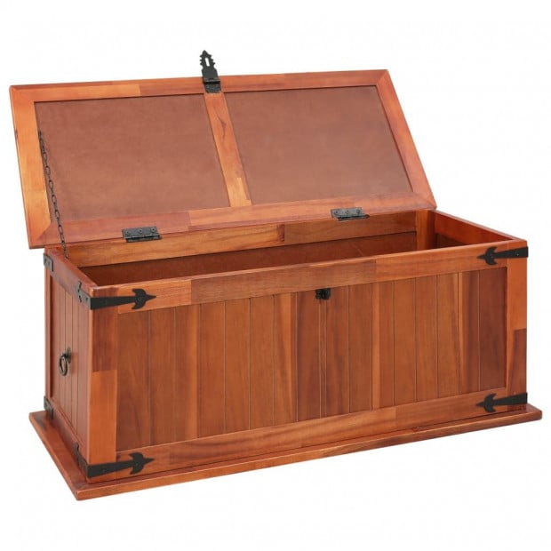 Storage Chest 90x45x40 Cm Solid Acacia Wood Image 7