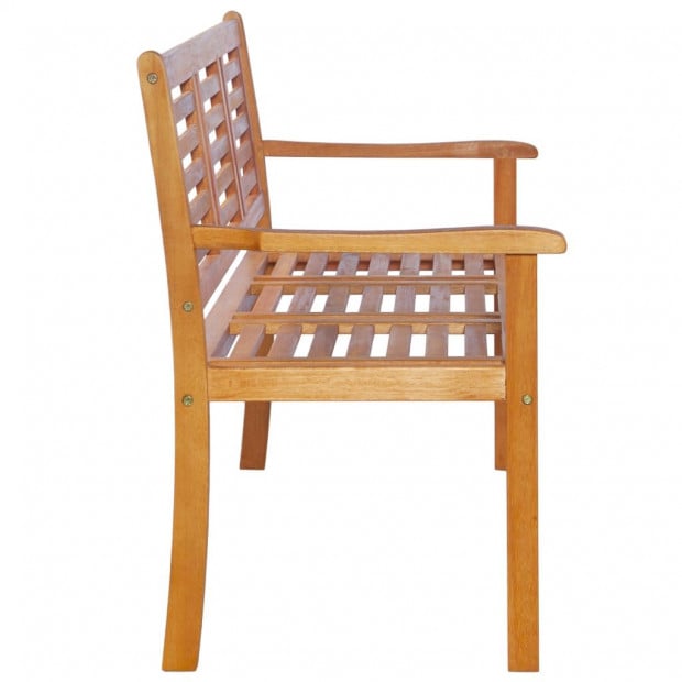 3-seater Garden Bench 150 Cm Solid Eucalyptus Wood Image 3