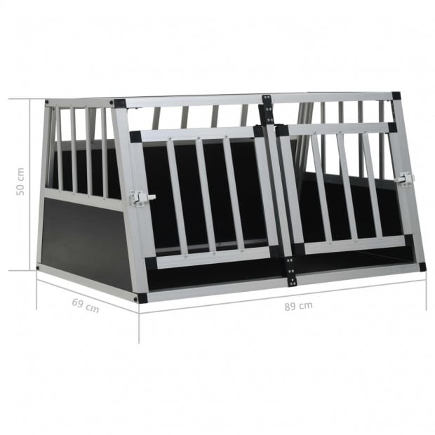 Dog Cage With Double Door 89x69x50 Cm Image 11