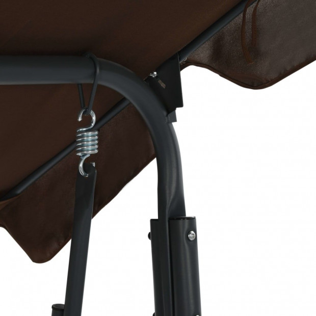 Garden Swing Chair Coffee 170x110x153 Cm Image 5