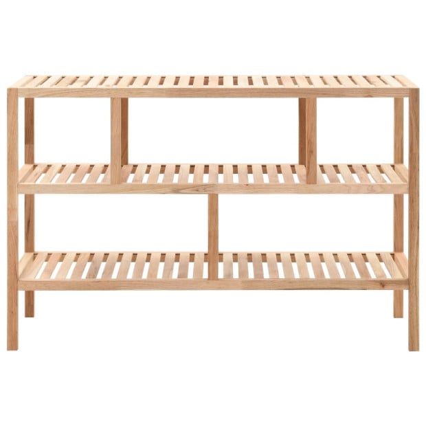 Bathroom Shelf Solid Walnut Wood 100x40x65 Cm Image 2