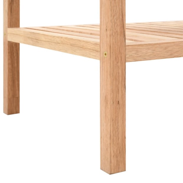 Bathroom Shelf Solid Walnut Wood 100x40x65 Cm Image 5