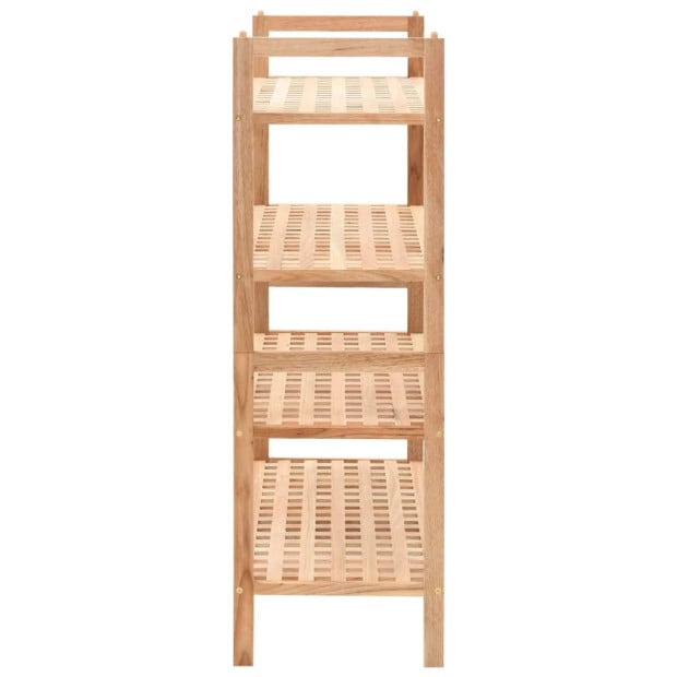 Shoe Rack Solid Walnut Wood 69x26x81 Cm Image 3