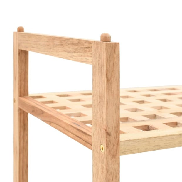 Shoe Rack Solid Walnut Wood 69x26x81 Cm Image 4