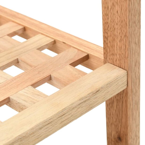Shoe Rack Solid Walnut Wood 69x26x81 Cm Image 5