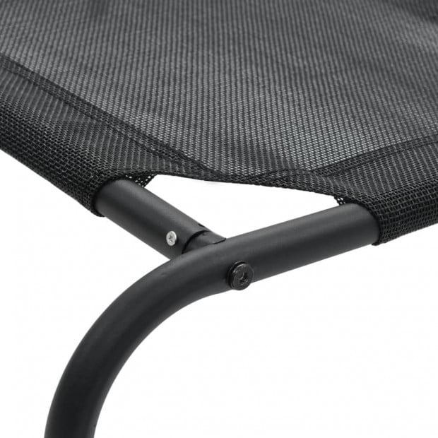 Elevated Dog Bed Black S Textilene Image 5