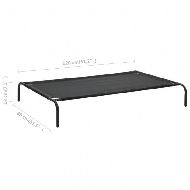Elevated Dog Bed Black Xl Textilene Image 6