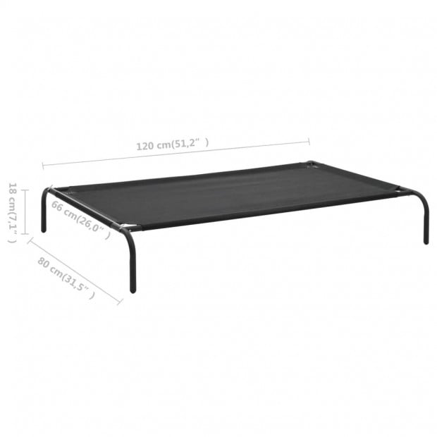 Elevated Dog Bed Black Xl Textilene Image 7