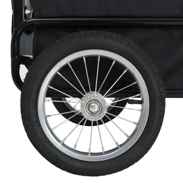 2-in-1 Pet Bike Trailer & Jogging Stroller Red And Black Image 7