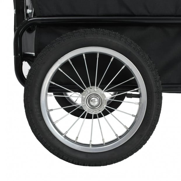 2-in-1 Pet Bike Trailer & Jogging Stroller Grey And Blue Image 8