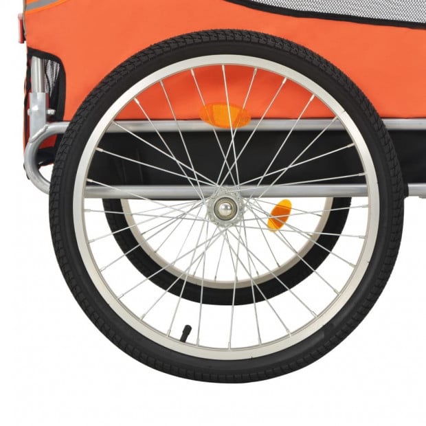 Dog Bike Trailer Orange And Brown Image 4