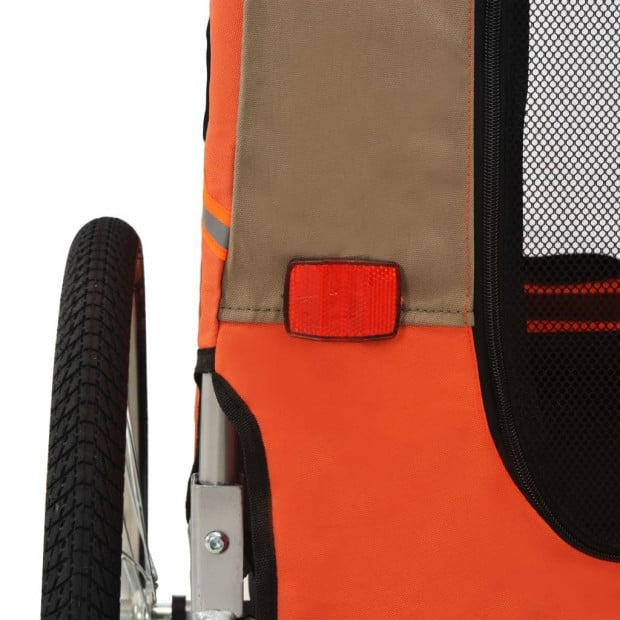Dog Bike Trailer Orange And Brown Image 5