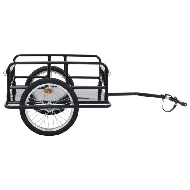 Bike Cargo Trailer 130x73x48.5 cm Steel Black Image 2
