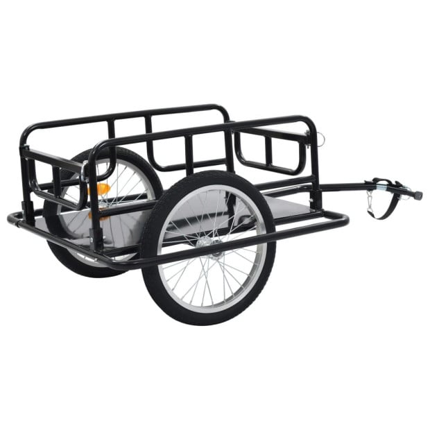 Bike Cargo Trailer 130x73x48.5 cm Steel Black Image 4