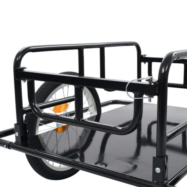 Bike Cargo Trailer 130x73x48.5 cm Steel Black Image 6