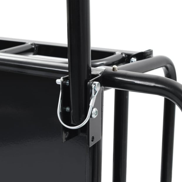 Bike Cargo Trailer 130x73x48.5 cm Steel Black Image 9