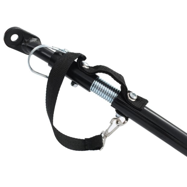 Bike Cargo Trailer 130x73x48.5 cm Steel Black Image 10
