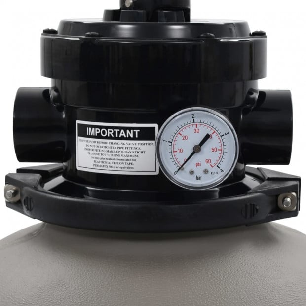 Pool Sand Filter With 4 Position Valve Grey 350 Mm Image 3