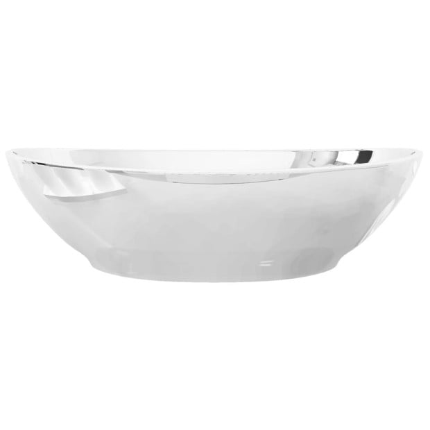 Wash Basin 40x33x13.5 Cm Ceramic Silver Image 5