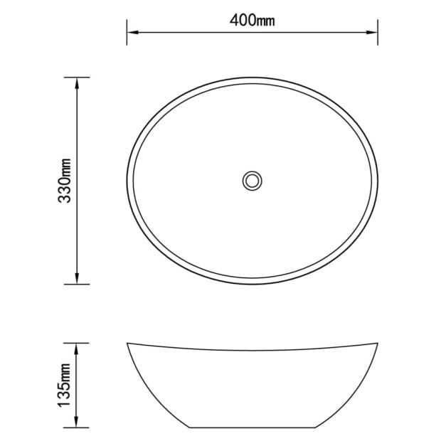 Wash Basin 40x33x13.5 Cm Ceramic Silver Image 6